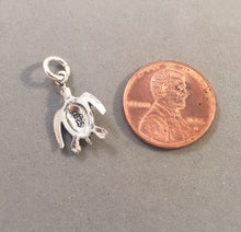 Load image into Gallery viewer, Sale! SEA TURTLE Detailed .925 Sterling Silver 3-D Charm Pendant Beach Ocean Nautical Swimming Sl77D