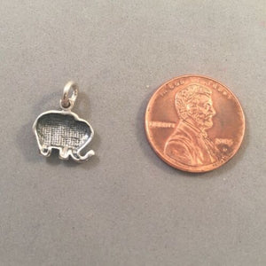 Sale! ELEPHANT Cartoon .925 Sterling Silver Charm Pendant Sitting Safari Asian African Animal Zoo SL57H