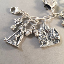 Load image into Gallery viewer, BAVARIA MEMORIES .925 Sterling Silver Travel Souvenir Charm Bracelet Munich Neuschwanstein Edelweiss and More!