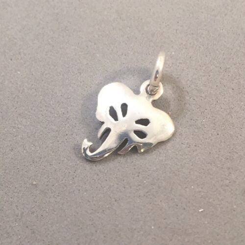 Sale! ELEPHANT HEAD Tiny .925 Sterling Silver Charm Pendant Sitting Safari Asian African Animal Zoo SL57I
