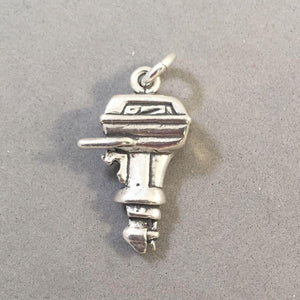 Sale! OUTBOARD MOTOR .925 Sterling Silver Charm Pendant Boat SL44S