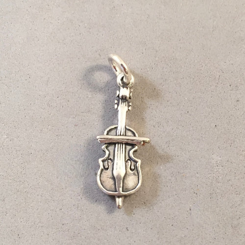 Sale! CELLO .925 Sterling Silver 3-D Charm Pendant Music Orchestra Instrument SL76P