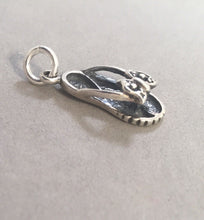 Load image into Gallery viewer, Sale! BUTTERFLY SANDAL .925 3-D Sterling Silver Charm Pendant Beach Shoes Slip on SL67I