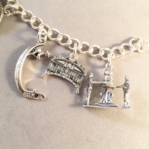 VENICE MEMORIES .925 Sterling Silver Travel Souvenir Charm Bracelet Italy Rialto Bridge, Gondola, St Marks, Doge's Palace & More!