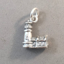 Load image into Gallery viewer, HECETA HEAD LIGHTHOUSE .925 Sterling Silver Charm Pendant Oregon Coast Beach Pacific Ocean Florence nw26 (Copy)