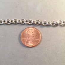 Load image into Gallery viewer, CHARM BRACELET Round Rolo Toggle Clasp .925 Sterling Silver Starter 5.5 mm Loop Link 7.25" CB09