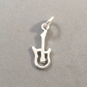 Sale! GUITAR OUTLINE .925 Sterling Silver Charm Pendant SL76F