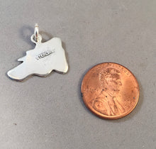 Load image into Gallery viewer, DOMINICAN REPUBLIC Palm Tree &amp; Sun MAP .925 Sterling Silver Charm Pendant Santo Domingo Punta Cana Country Souvenir TR23