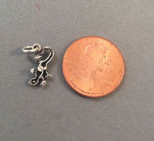 Load image into Gallery viewer, SALE! GECKO Tiny .925 Sterling Silver 3-D Charm Pendant Lizard Reptile Salamander Mexico SL48E