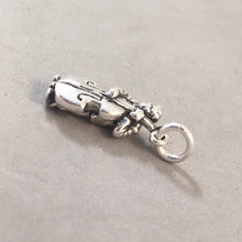 Load image into Gallery viewer, STAND UP BASE .925 Sterling Silver 3-D Charm Pendant Music Jazz Band Orchestra Instrument BE07