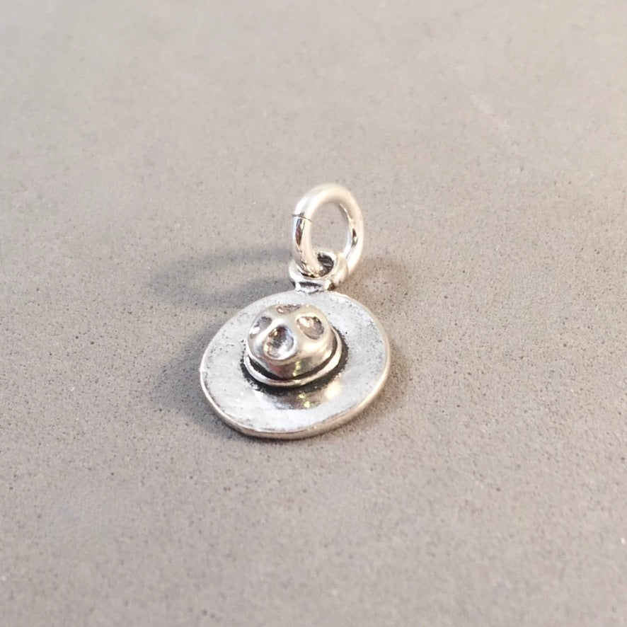 RANGER HAT .925 Sterling Silver 3-D Small Charm Pendant National Park RP06