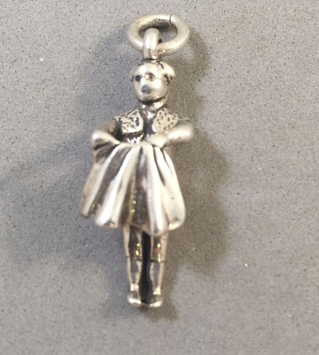 Sale! BULLFIGHTER .925 Sterling Silver 3-D Charm Pendant Spain Spanish Seville Matador Bull Fight Souvenir SL84M