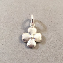 Load image into Gallery viewer, Sale! FLOWER .925 Sterling Silver Charm Pendant Small 4 Petal Bloom SL32C