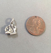 Load image into Gallery viewer, Sale! CATCHERS MITT .925 Sterling Silver Charm Pendant Baseball Softball Glove Player Sports SL29F