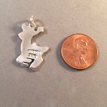 Load image into Gallery viewer, REINDEER Enamel .925 Sterling Silver Charm Pendant Christmas MC12