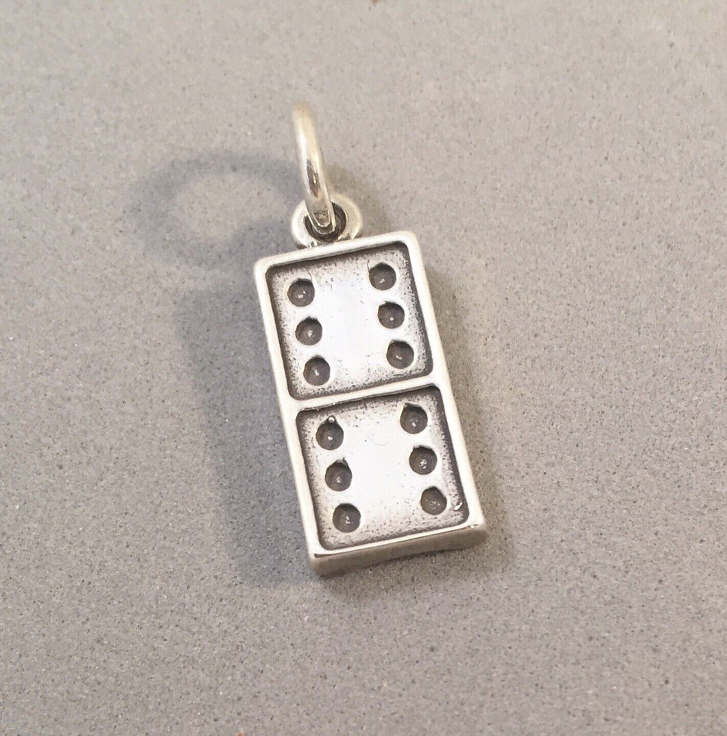 Sale! DOMINO .925 Sterling Silver 3-D Charm Pendant Game SL73E