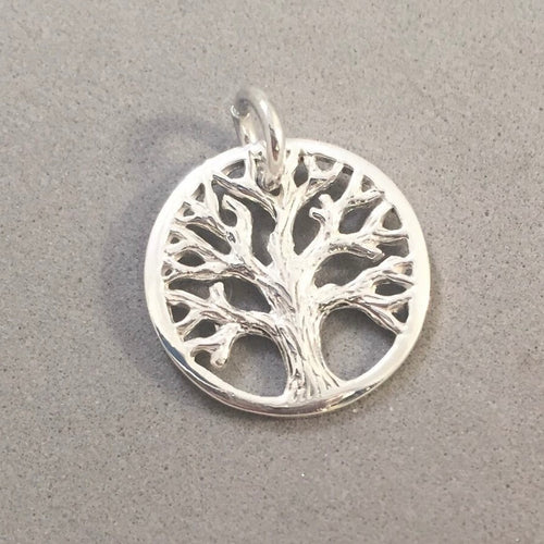 Sale! TREE OF LIFE .925 Sterling Silver Charm Pendant Garden Branches Maple Oak 925 SL17L