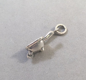 Sale! WHEELBARROW .925 Sterling Silver 3-D Charm Tool Gardening SL17C