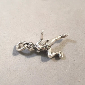 Sale! FIGURE SKATER .925 Sterling Silver 3-D Charm Pendant Ice Dancer SP124
