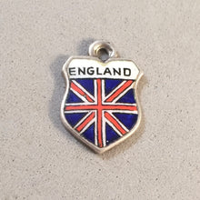 Load image into Gallery viewer, ENGLAND Vintage Travel Shield Enamel Charm Pendant Europe Union Jack Flag VS-55
