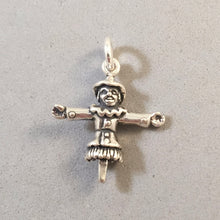 Load image into Gallery viewer, SCARECROW .925 Sterling Silver 3-D Charm Pendant Pumpkin Patch Corn Maze Wizard of OZ GT01