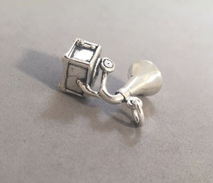 Sale! GRAMOPHONE .925 Sterling Silver Charm Pendant SL76D