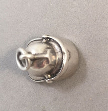 Load image into Gallery viewer, Sale! FIREFIGHTER&#39;S HELMET .925 Sterling Silver Charm Pendant Fireman Fire SL36G