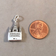 Load image into Gallery viewer, BARCELONA CATHEDRAL .925 Sterling Silver Charm Pendant Spain Church Souvenir TP33