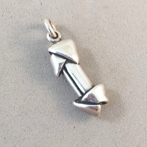 Sale! RAWHIDE BONE .925 Sterling Silver Charm Pendant Dog Puppy SL11N