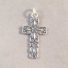 Load image into Gallery viewer, ORNATE CROSS .925 Sterling Silver Charm Pendant Faith Religion FM09