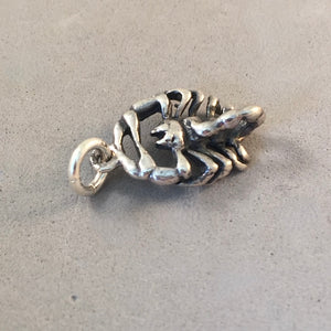 Sale! SCORPION .925 Sterling silver 3-D Charm Pendant Horoscope Astrology Zodiac Scorpio Insect Bug SL63O