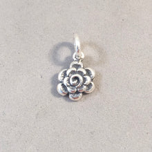 Load image into Gallery viewer, ROSETTE Small .925 Sterling Silver 3-D Charm Rose Flower SA06