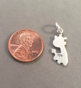 Sale! GIRAFFE Cartoon .925 Sterling Silver Charm Pendant Safari Africa Animal SL04L