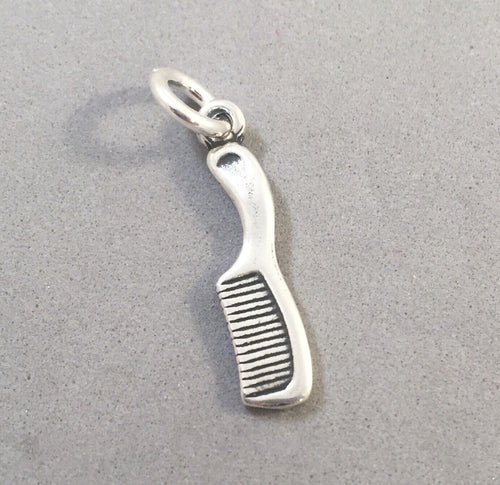 Sale! HAIR COMB .925 Sterling Silver 3-D Charm Pendant Beauty Cosmetology SL14D