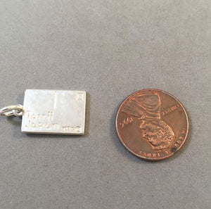 Sale! TORII GATE POSTCARD Enamel .925 Sterling Silver Charm Pendant Japan Japanese Temple Shinto Shrine Asia SL54K
