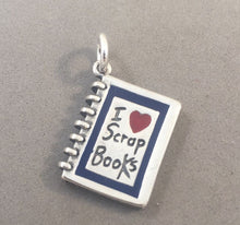 Load image into Gallery viewer, Sale! I LOVE SCRAP BOOKS .925 Sterling Silver Charm Pendant Scarpbooking SL73Q