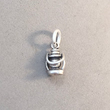 Load image into Gallery viewer, LANTERN Tiny .925 Sterling Silver 3-D Charm Pendant Camping Camp SC06