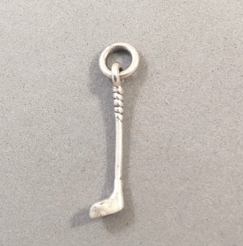 GOLF CLUB .925 Sterling Silver 3-D Charm Pendant SH04