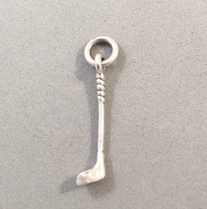 GOLF CLUB .925 Sterling Silver 3-D Charm Pendant SH04