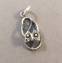 Load image into Gallery viewer, Sale! BUTTERFLY SANDAL .925 3-D Sterling Silver Charm Pendant Beach Shoes Slip on SL67I