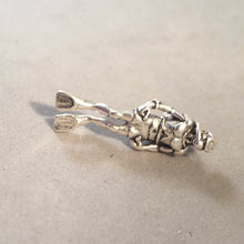 Load image into Gallery viewer, SCUBA DIVER .925 Sterling Silver 3-D Charm Pendant Diving Dive HA05