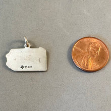 Load image into Gallery viewer, Sale! PENNSYLVANIA MAP .925 Sterling Silver State Charm Pittsburg Philadelphia Travel ST-PA
