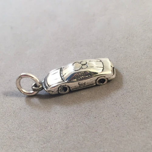 Sale! STOCK RACE CAR .925 Sterling Silver 3-D Auto Racing Nascar SL02N