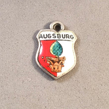 Load image into Gallery viewer, AUGSBURG Vintage Travel Shield Enamel Charm Pendant Europe Germany VS-06