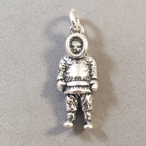 INUIT .925 Sterling Silver 3-D Charm Pendant Alaska Canada Inupiat Yupik LF05
