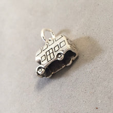 Load image into Gallery viewer, Sale! Double Decker TOUR BUS Heavy .925 Sterling Silver 3-D Charm Pendant London UK Europe SL54W