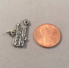 Load image into Gallery viewer, SCHOOL BUS .925 Sterling Silver 3-D Oversized CHARM Pendant School AH02