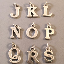 Load image into Gallery viewer, Sale! ALPHABET Thick .925 Sterling Silver Charm Pendant Letter Initial LT-L