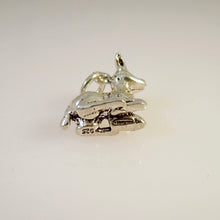 Load image into Gallery viewer, DEER SITTING .925 Sterling Silver 3-D Charm Pendant Baby Fawn Bambie AN08
