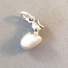 Load image into Gallery viewer, CHICK IN EGG .925 Sterling Silver 3-D Charm Pendant Hatching Eating Birdie CE07